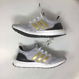 Adidas ultra boost white gold metallic